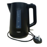 Von VKCL17SDK Cordless Kettle, 1.7L - Black