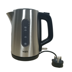 Von VKCL17SDX Cordless Kettle, 1.7L - Stainless Steel